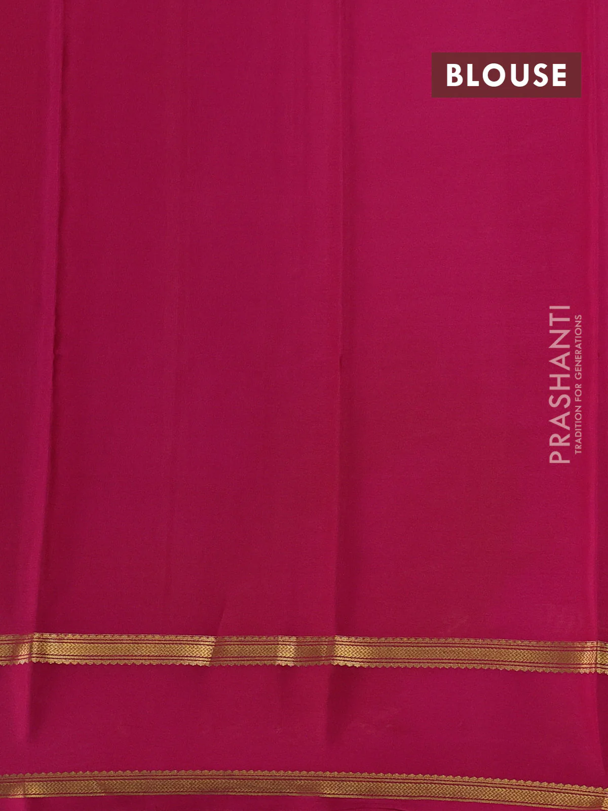 Pure mysore silk saree coffee brown and magenta pink with allover zari woven checked pattern and rettapet zari woven border - Image 3