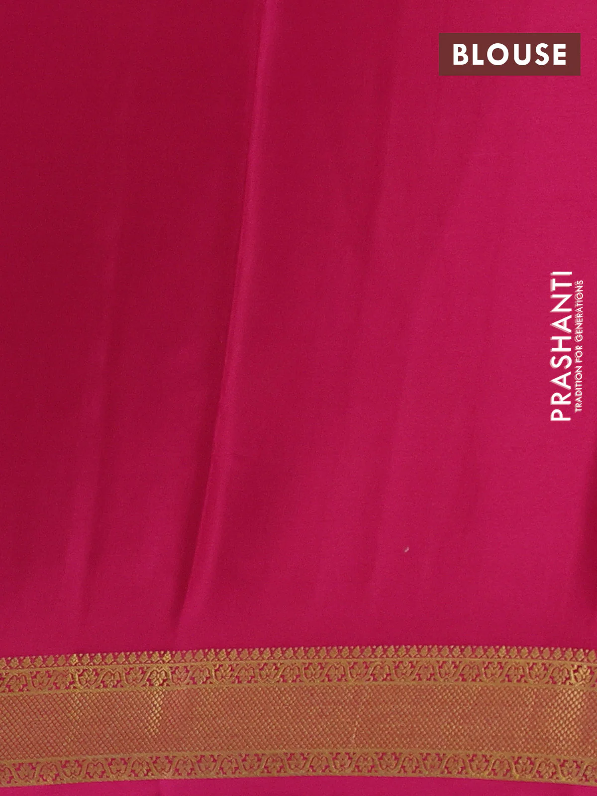 Pure mysore silk saree coffee brown and pink with allover zari checked pattern and zari woven border - Image 3