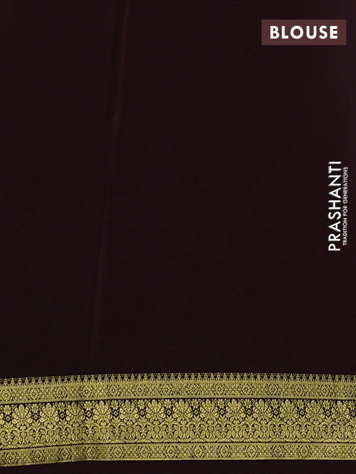 Pure mysore silk saree coffee brown with allover zari woven buttas and zari woven border - Image 3