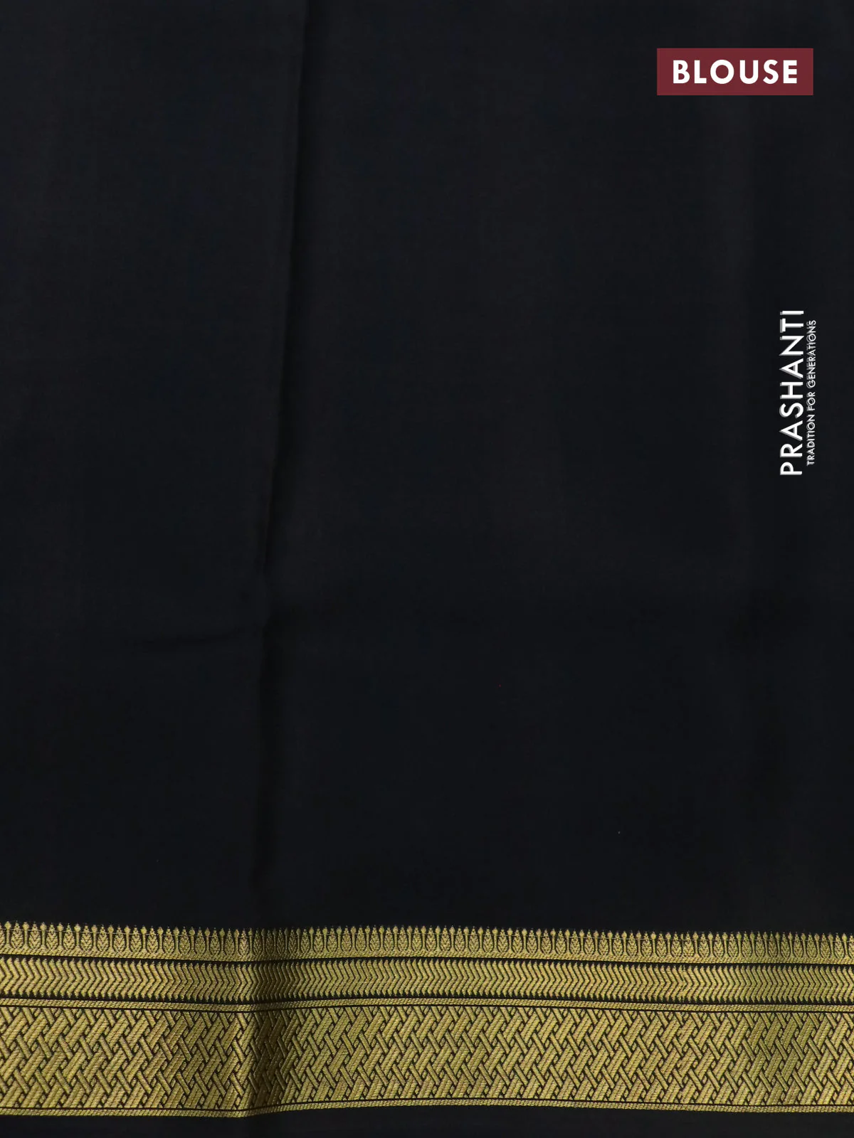 Pure mysore silk saree cream and black with kalamkari digital prints and long zari woven border - Image 4