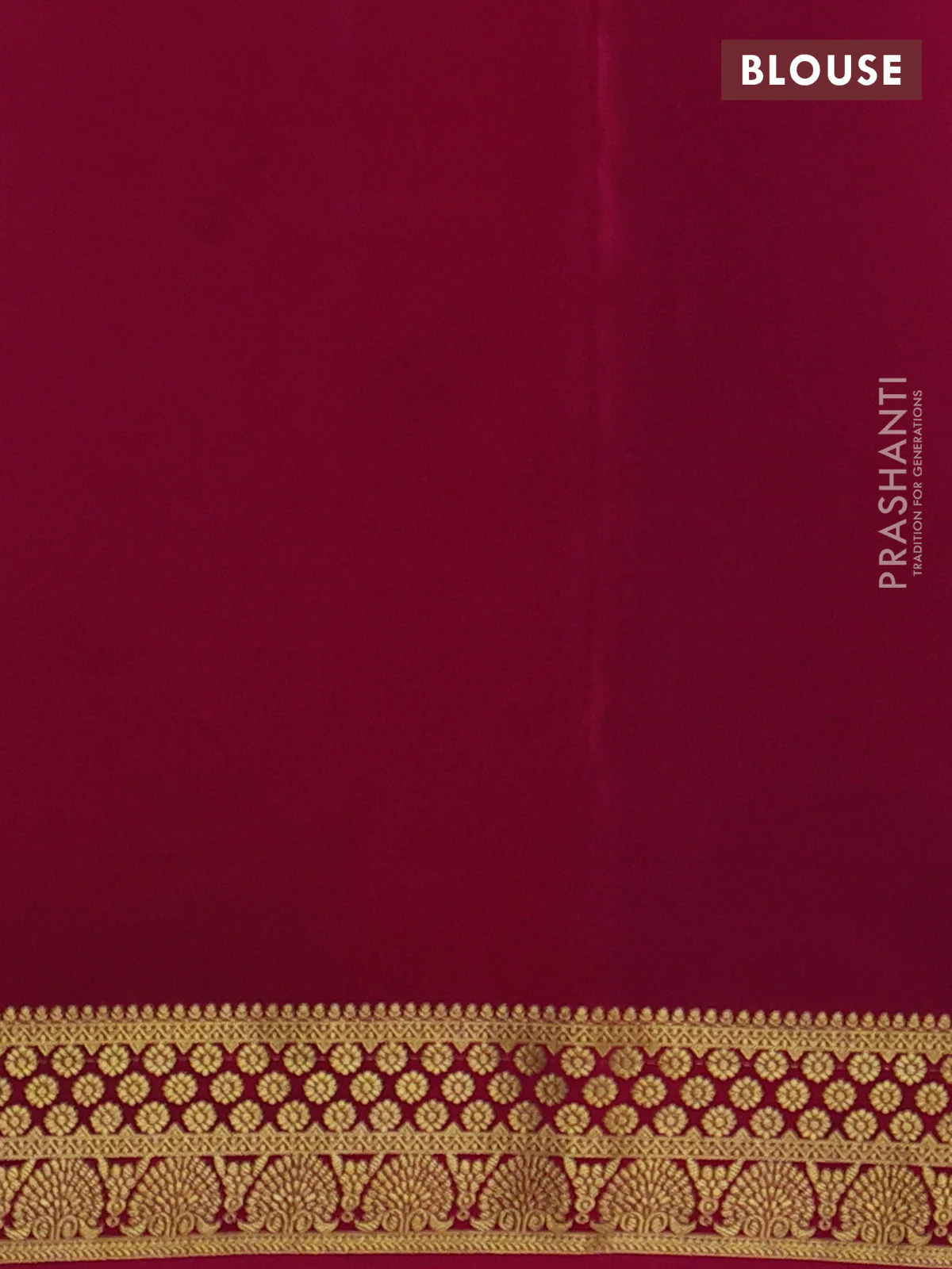 Pure mysore silk saree cs blue and magenta pink with allover zari woven buttas and zari woven border - Image 3