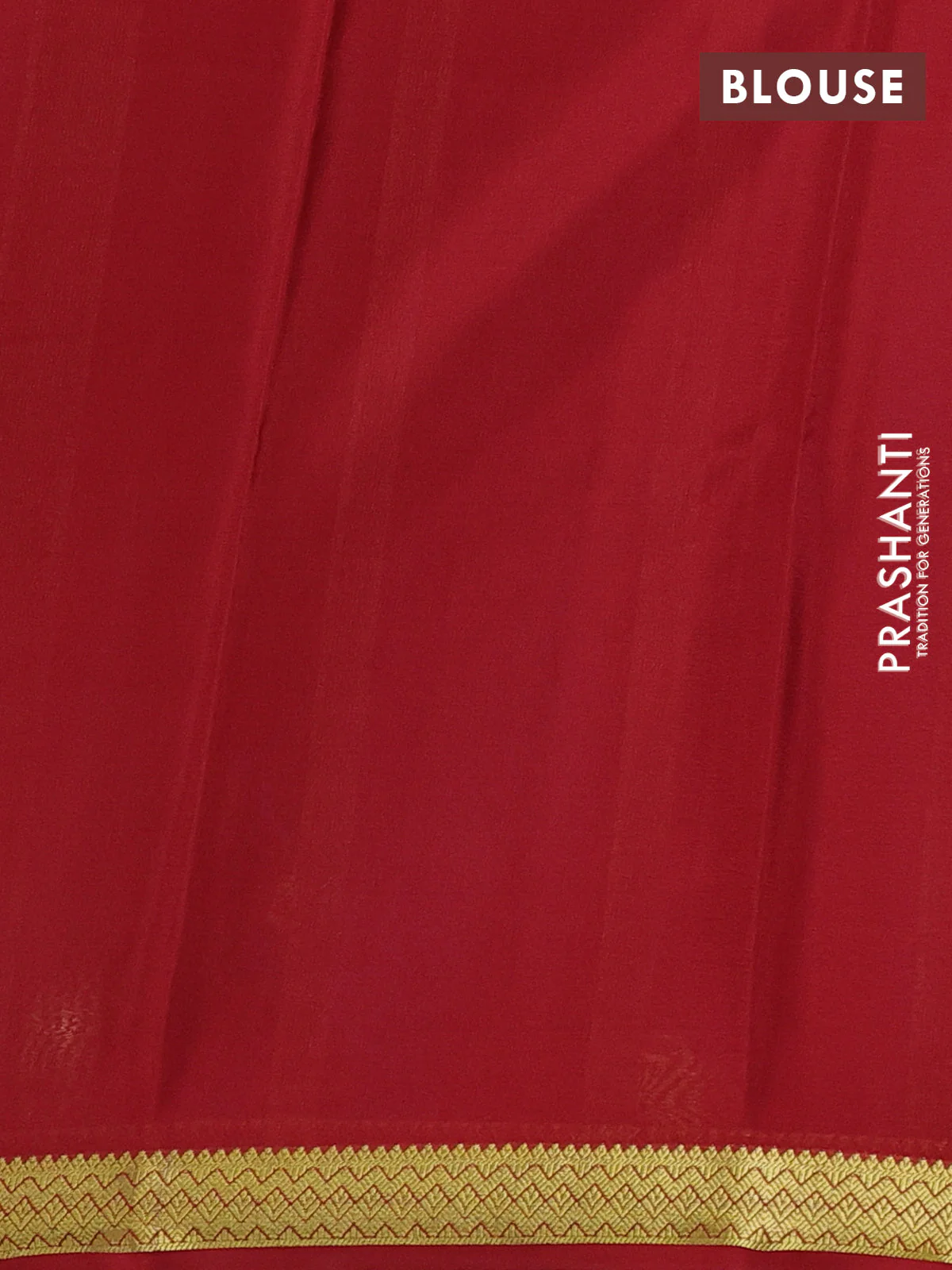 Pure mysore silk saree cs blue and rust shade with plain body and zari woven border - Image 3