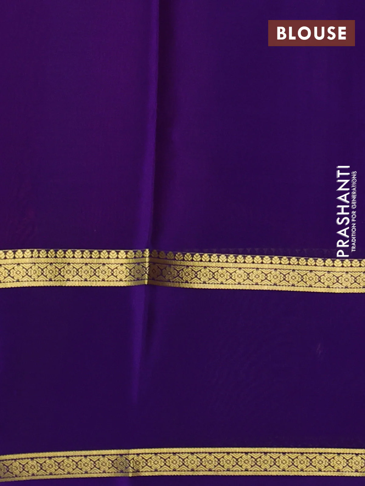 Pure mysore silk saree dark pink and violet with allover zari woven checked pattern and rettapet zari woven border - Image 3