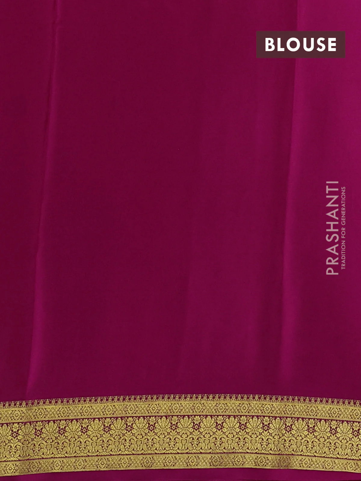 Pure mysore silk saree dark pink with allover zari woven buttas and zari woven border - Image 3