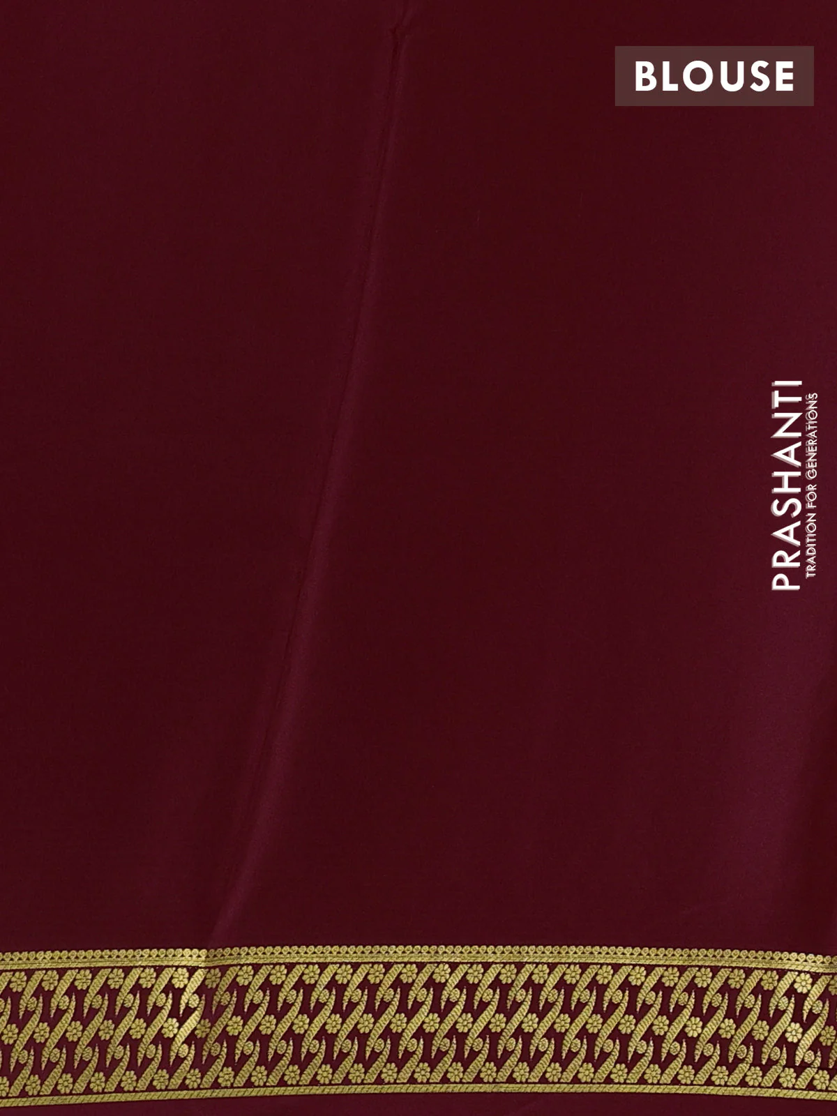 Pure mysore silk saree deep maroon with allover zari woven buttas and zari woven border - Image 3