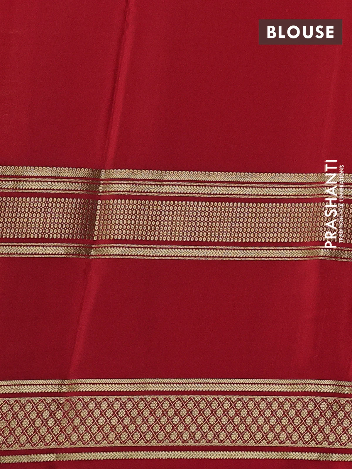 Pure mysore silk saree fluorescent green and red with plain body and rettapet zari woven border - Image 3