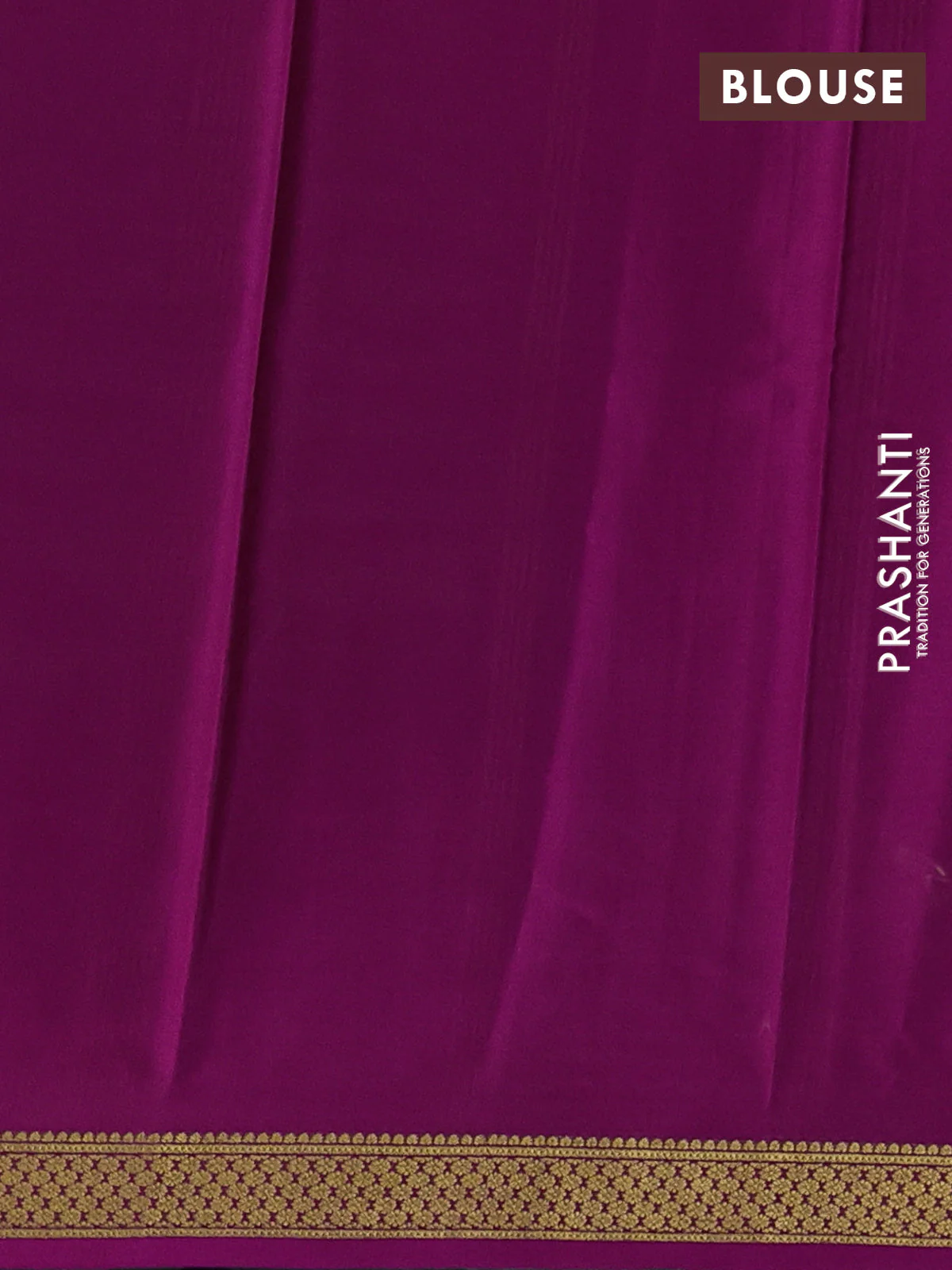 Pure mysore silk saree green and pink with plain body and zari woven border - Image 3