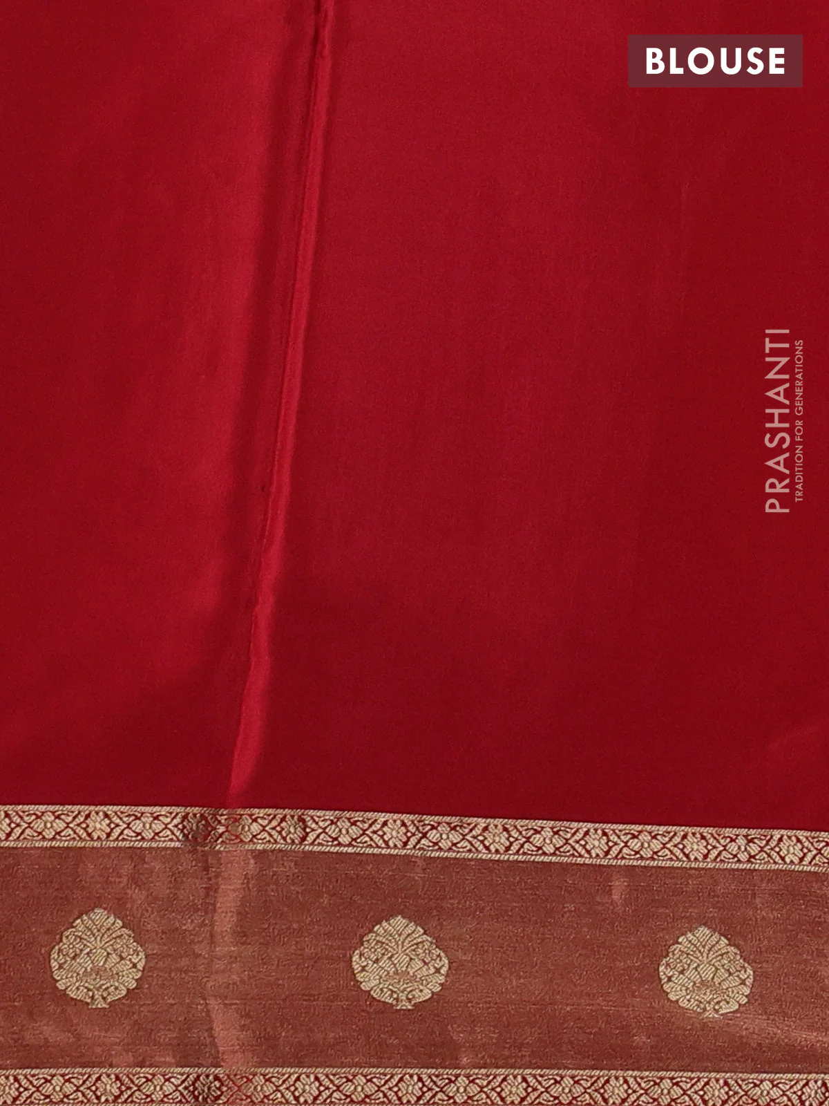 Pure mysore silk saree green and red with zari woven buttas and zari woven border - Image 3