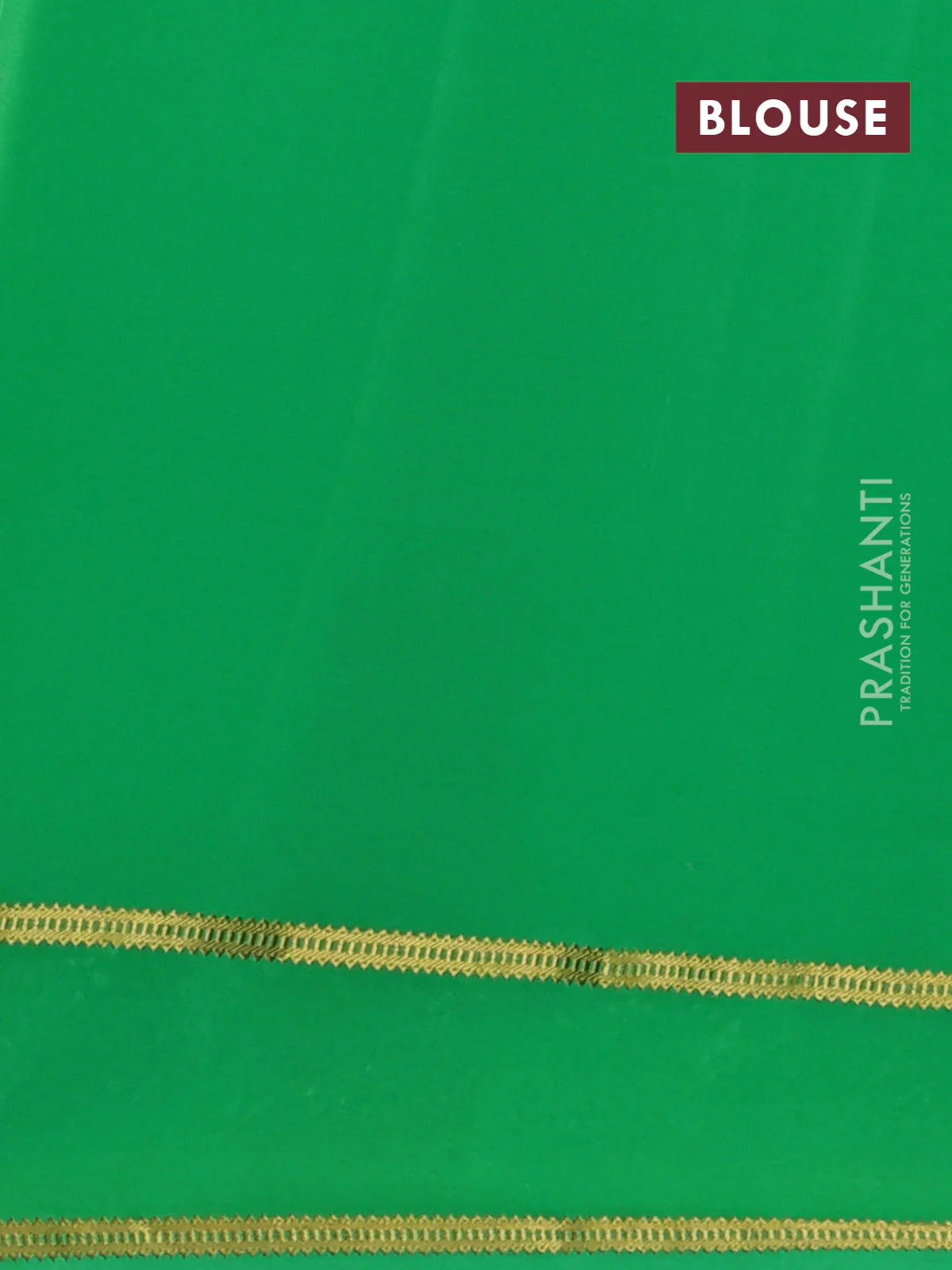 Pure mysore silk saree green with plain body and floral embroidery cut work border - Image 3
