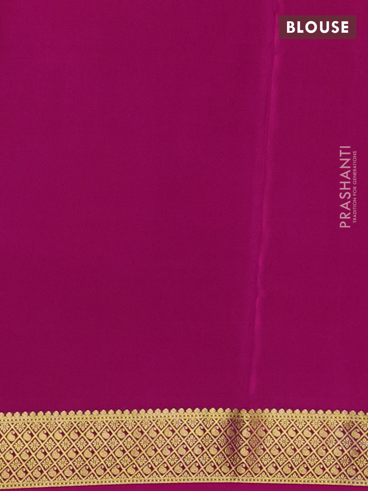 Pure mysore silk saree grey and pink with allover zari checks & buttas and zari woven border - Image 3