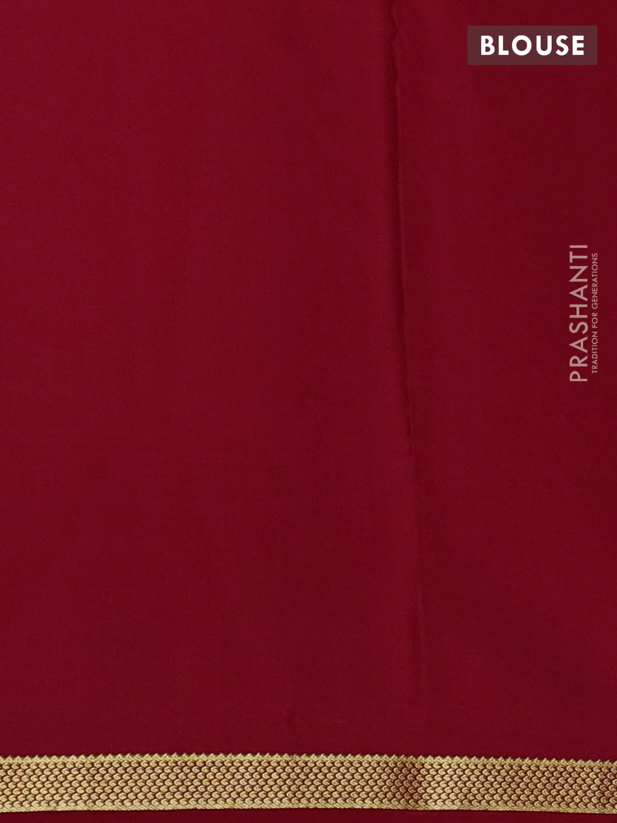 Pure mysore silk saree kumkum red with allover zari woven checked pattern and zari woven border - Image 3