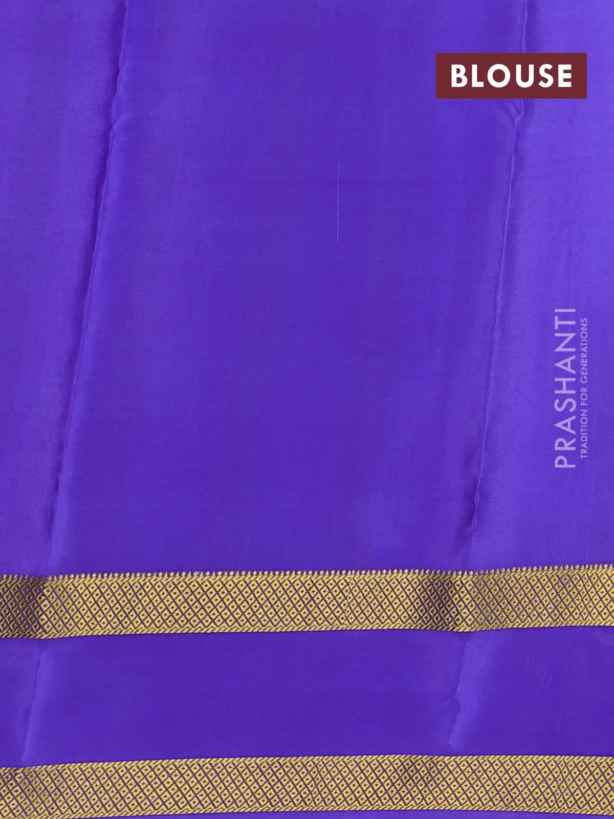 Pure mysore silk saree lavender and violet with allover shibori prints and rettapet zari woven border - Image 3