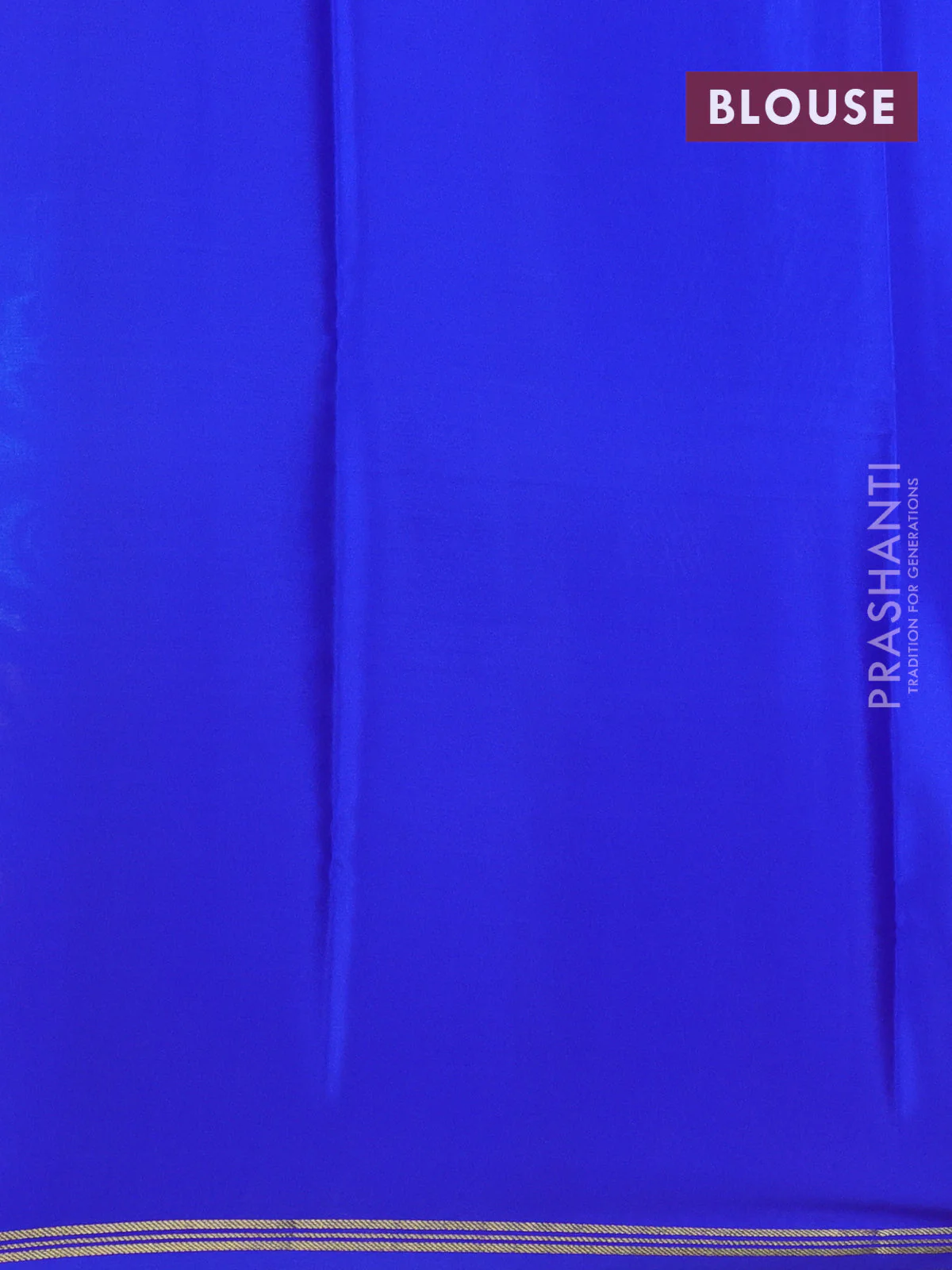 Pure mysore silk saree light blue and blue maroon with plain body and long rettapet zari woven border - Image 3