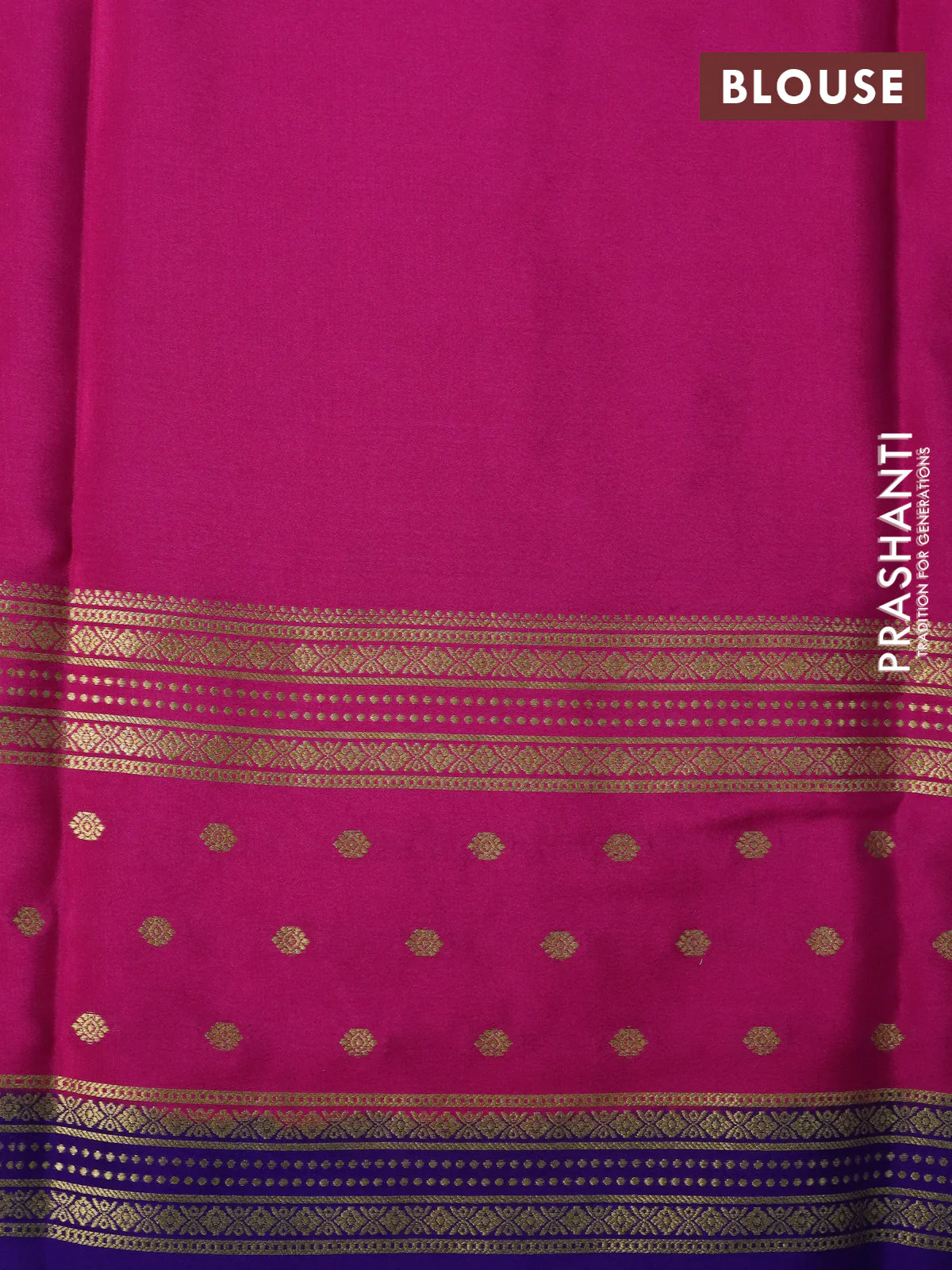Pure mysore silk saree light blue and pink blue with zari woven buttas and rich zari woven border - Image 4