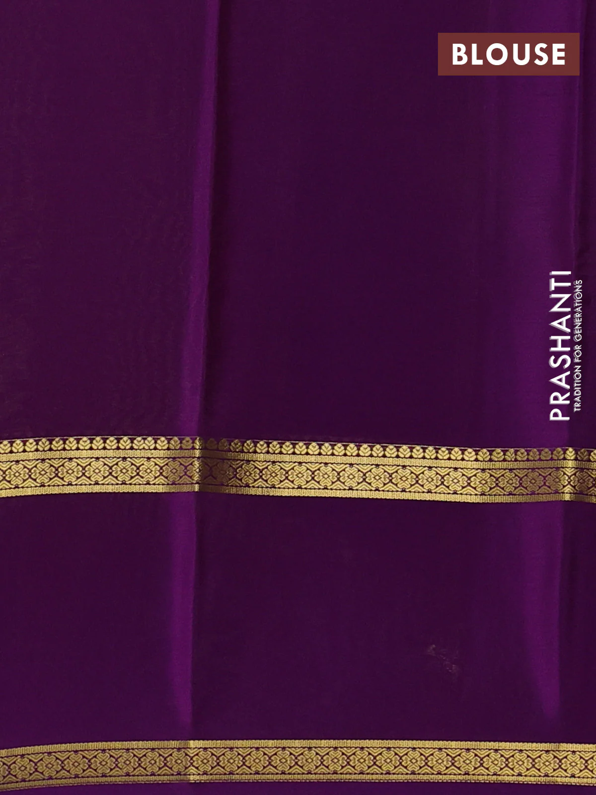Pure mysore silk saree light green and purple with allover zari woven checked pattern and rettapet zari woven border - Image 3