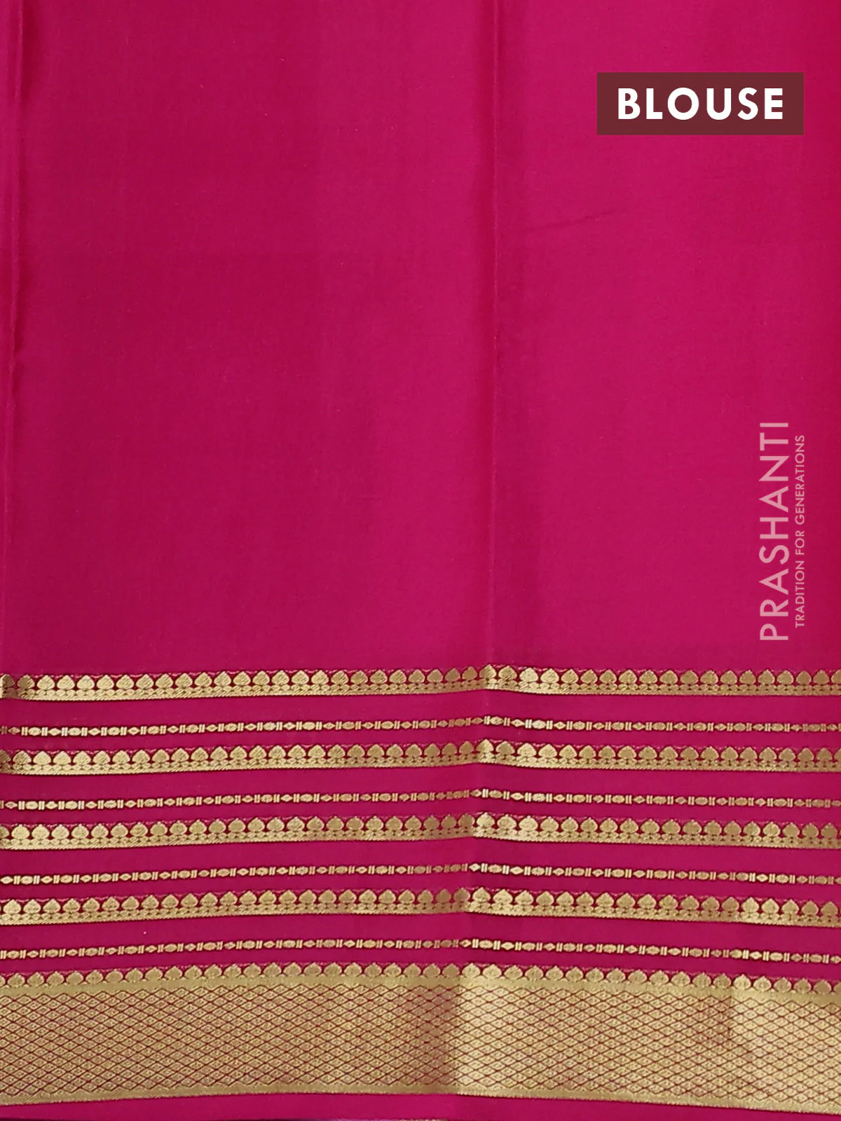 Pure mysore silk saree light pink and pink with plain body and long zari woven border - Image 3