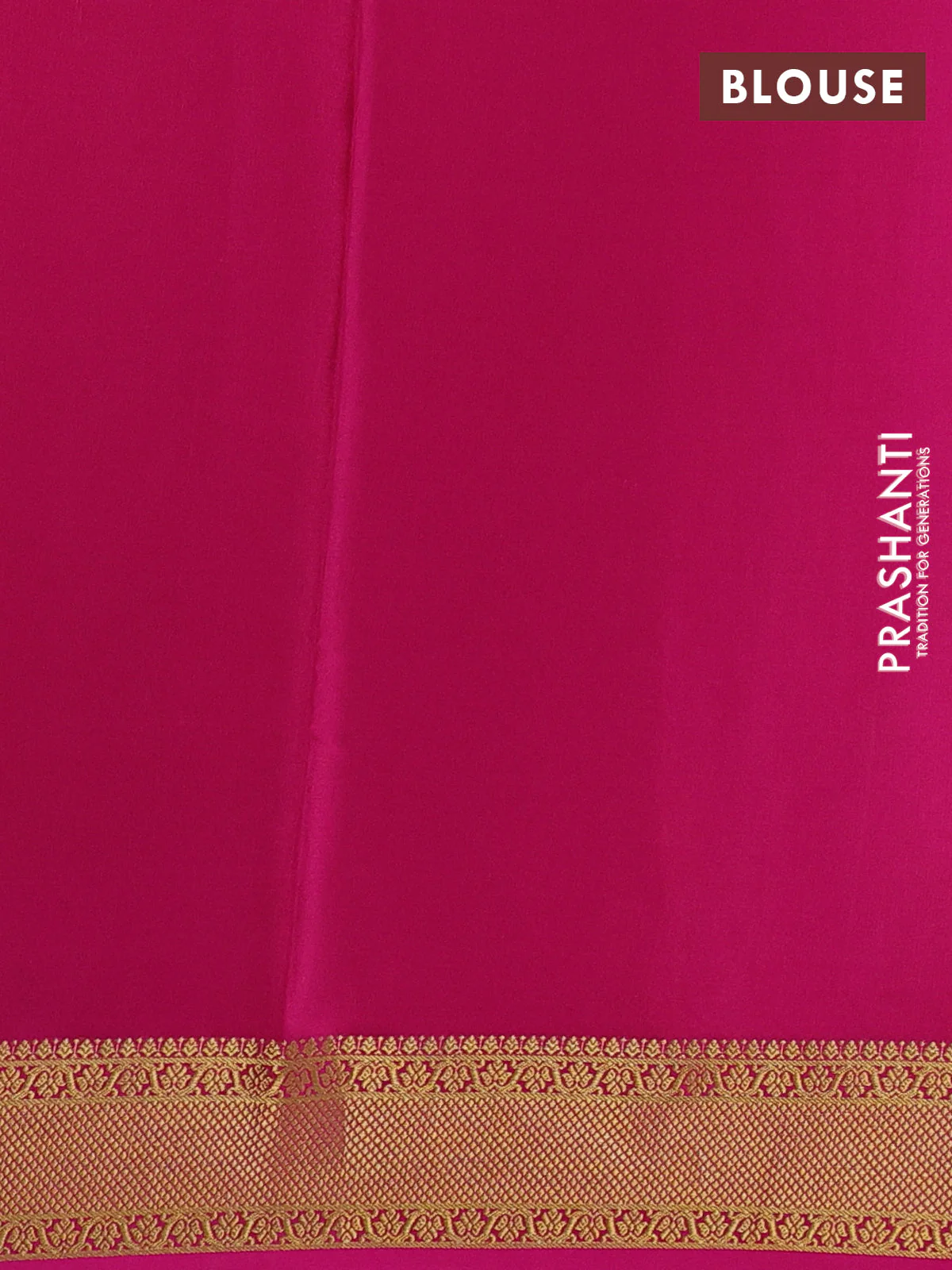 Pure mysore silk saree lime green and pink with allover zari checked pattern and zari woven border - Image 3