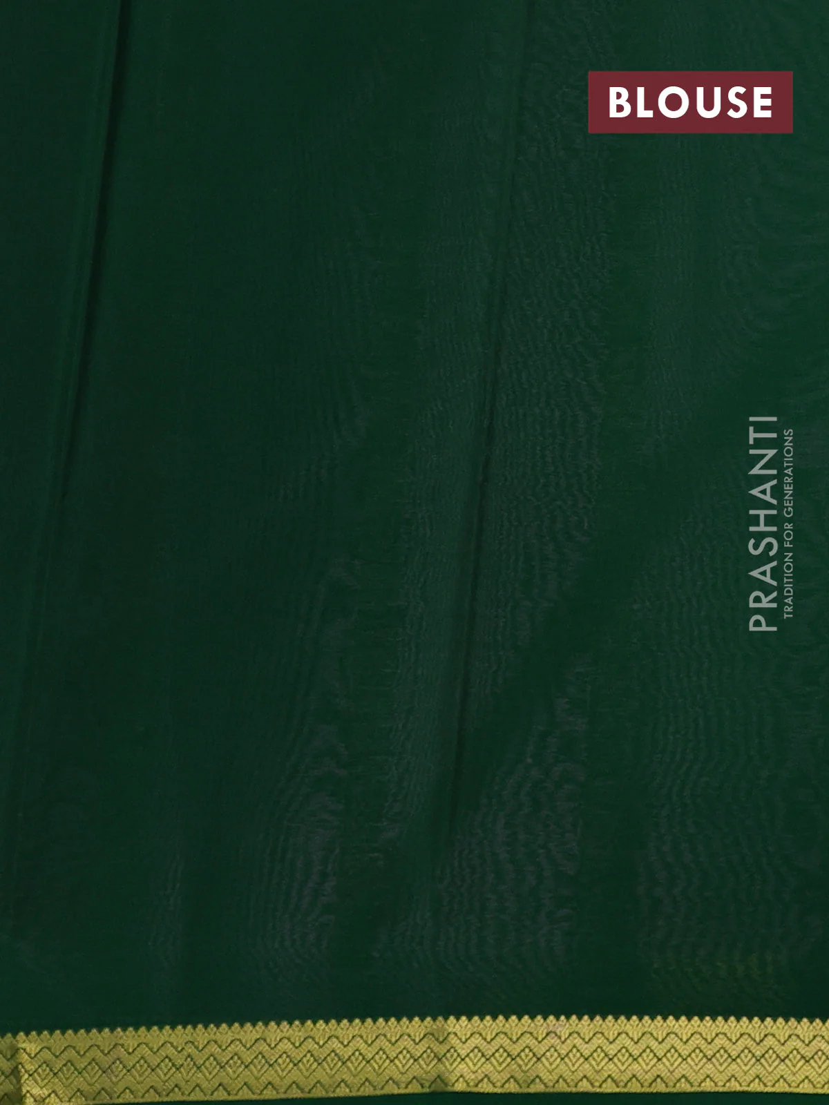 Pure mysore silk saree lotus pink and green with plain body and zari woven border - Image 3