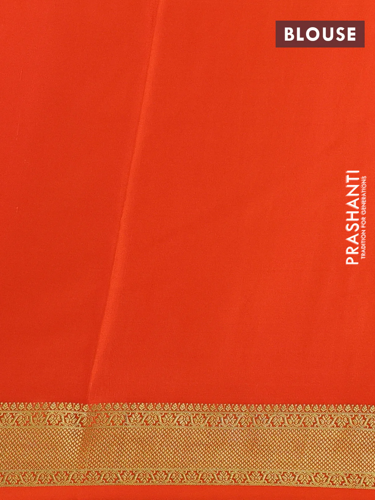 Pure mysore silk saree lotus pink and orange with allover zari checked pattern and zari woven border - Image 3