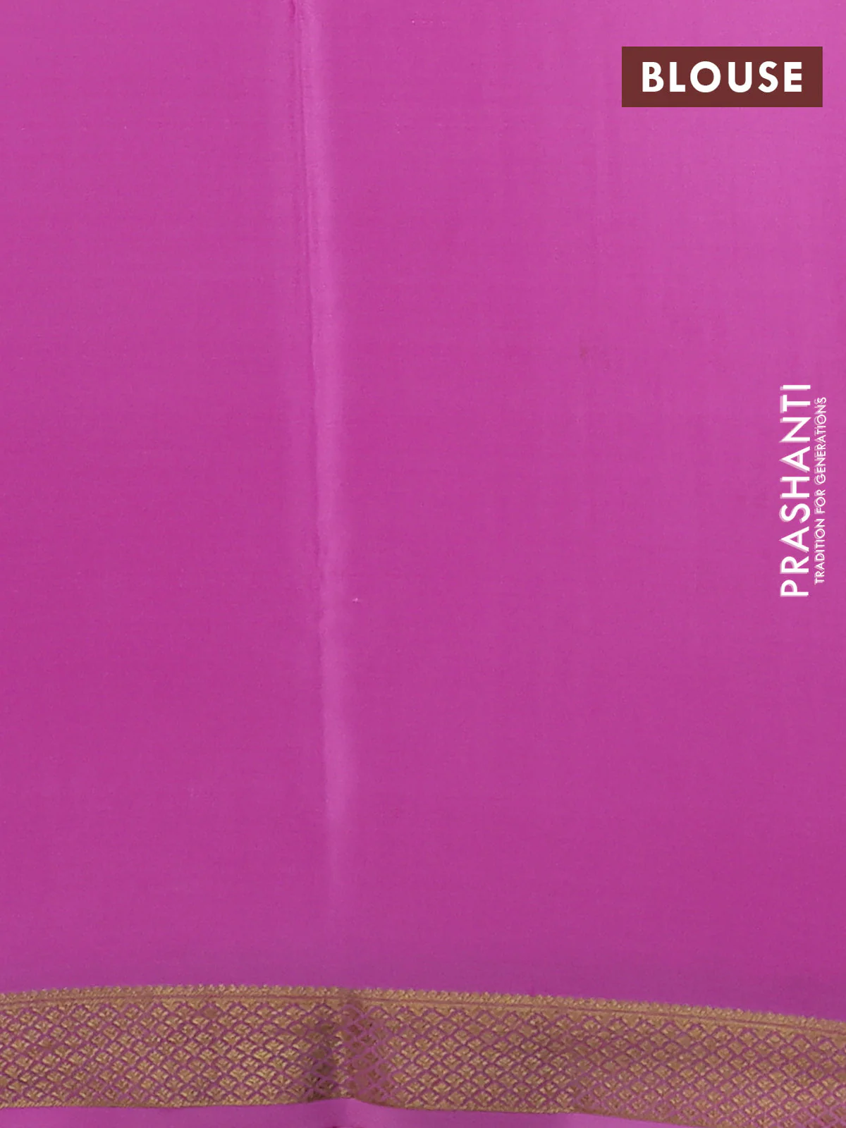 Pure mysore silk saree lotus pink with allover zari woven checked pattern and zari woven border - Image 3