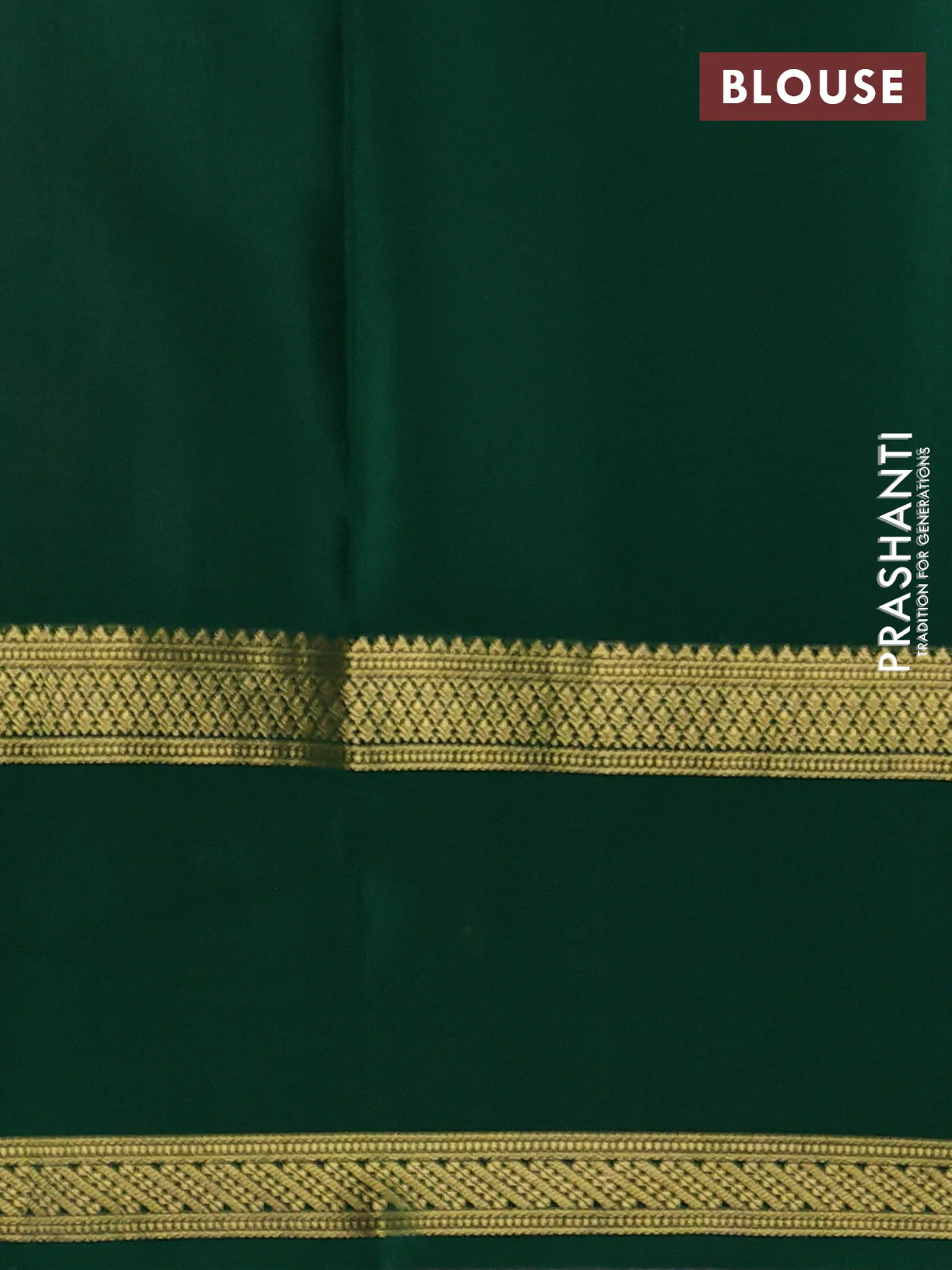 Pure mysore silk saree magenta pink and green with allover zari woven checked pattern and rettapet zari woven border - Image 3