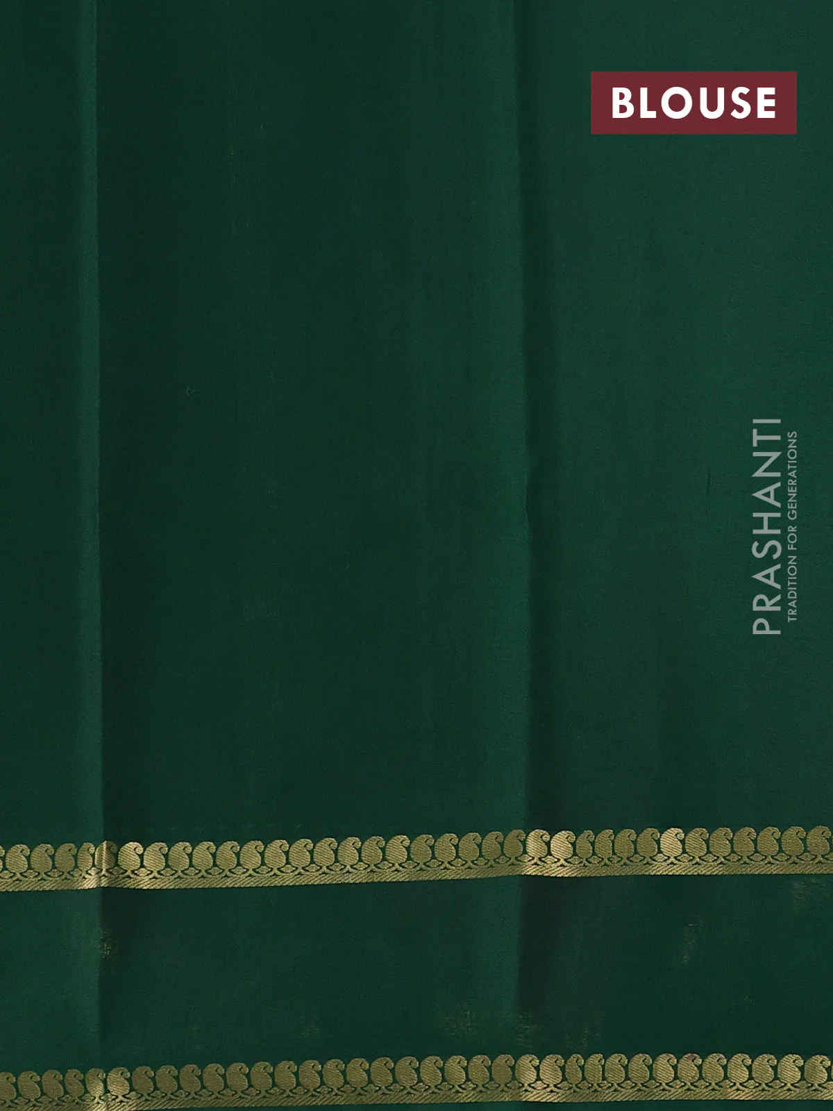 Pure mysore silk saree magenta pink and green with plain body and rettapet zari woven border - Image 3