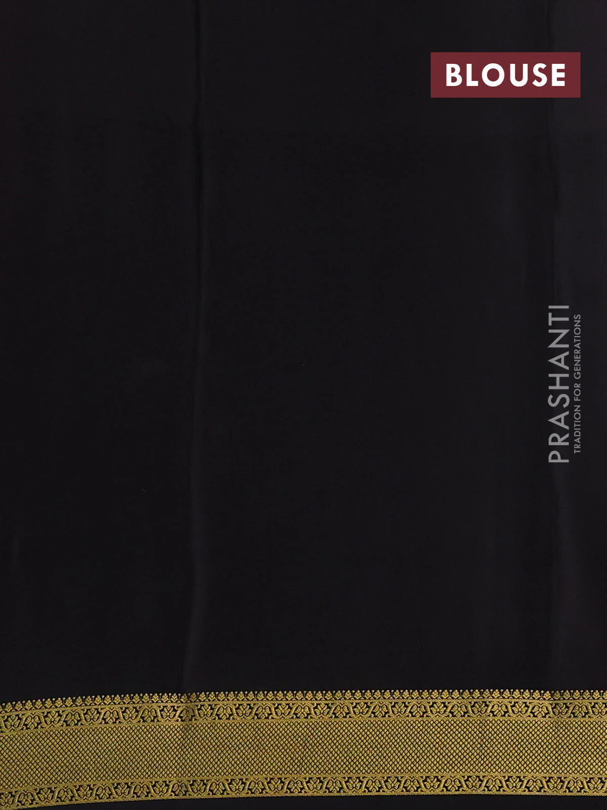 Pure mysore silk saree maroon and coffee brown with allover zari checked pattern and zari woven border - Image 3