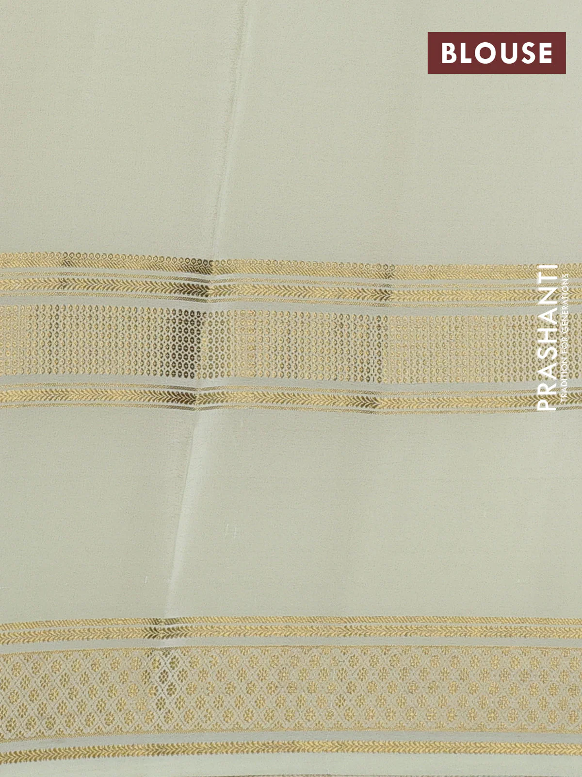 Pure mysore silk saree maroon and cream with plain body and rettapet zari woven border - Image 3