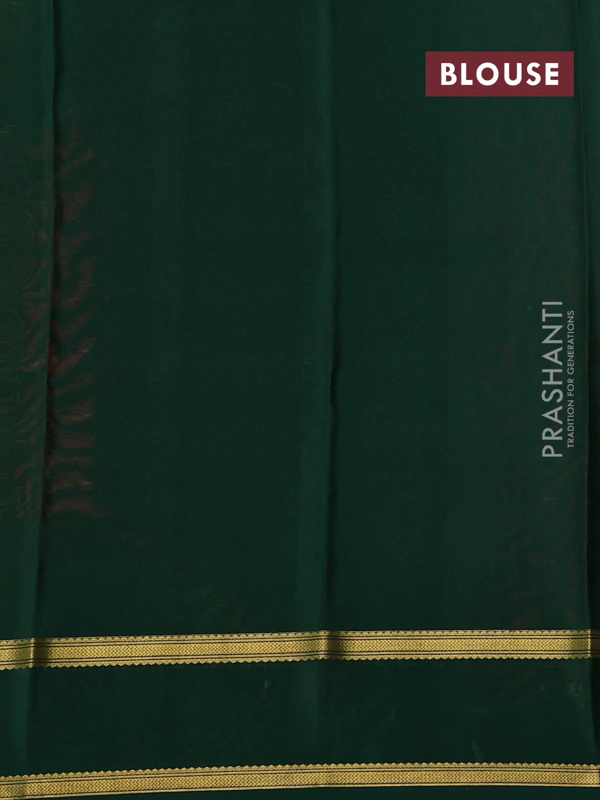 Pure mysore silk saree maroon and green with allover zari woven checked pattern and rettapet zari woven border - Image 3