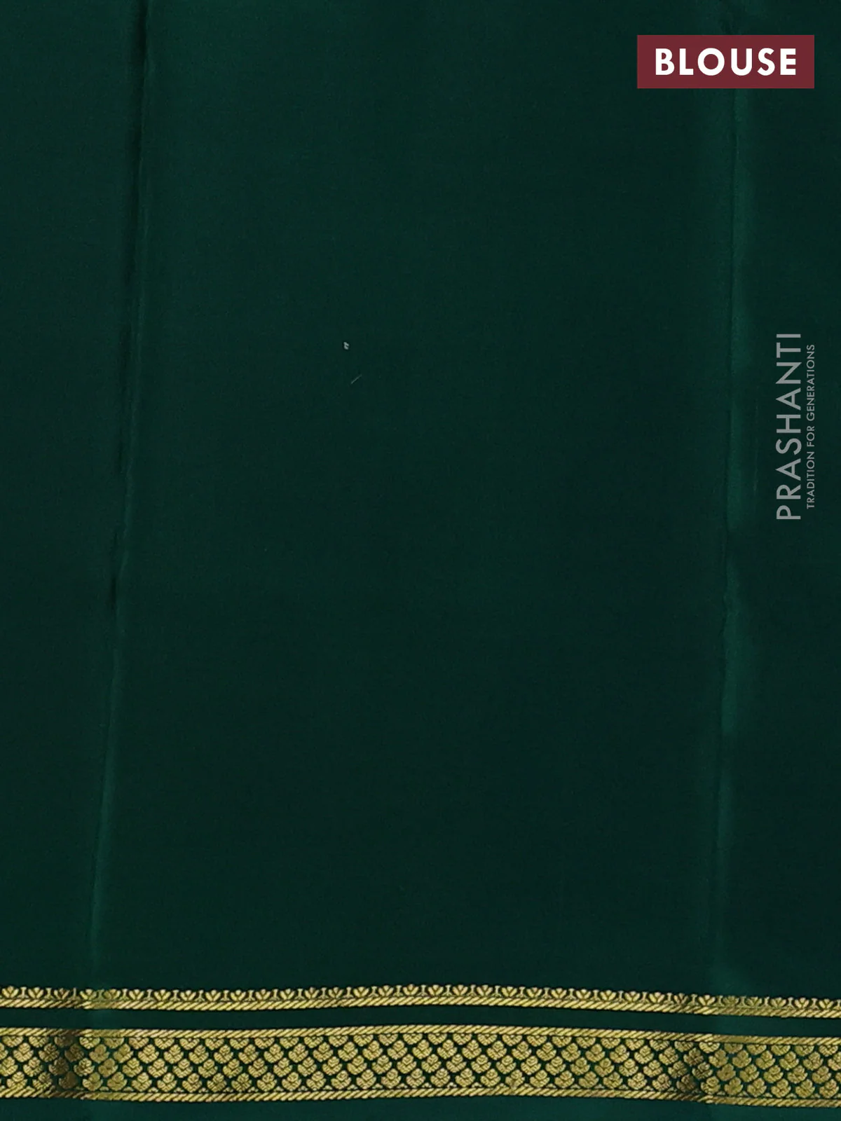 Pure mysore silk saree maroon and green with allover zari woven checked pattern and zari woven borbder - Image 3