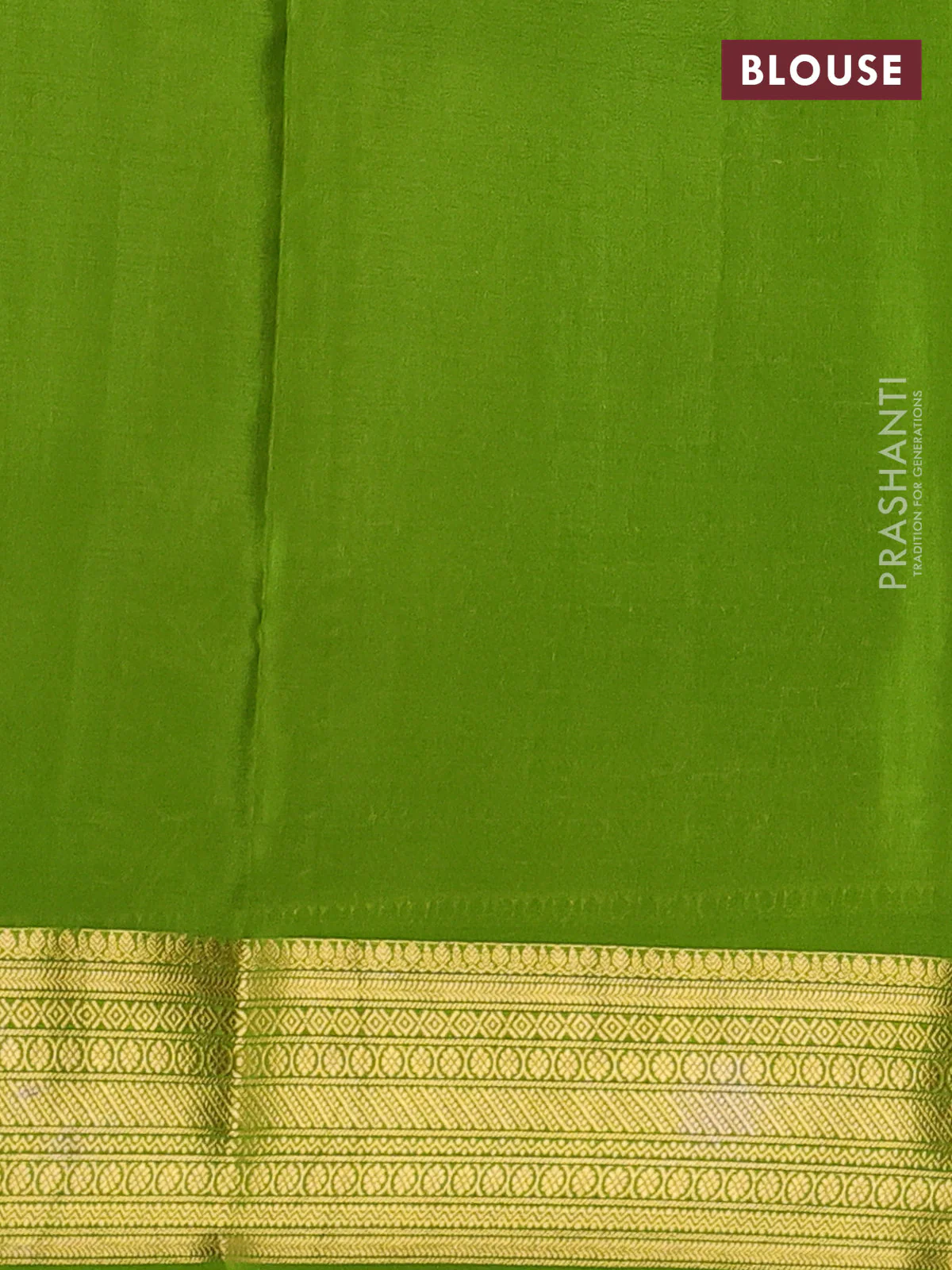 Pure mysore silk saree maroon and light green with allover zari weaves and zari woven border - Image 3