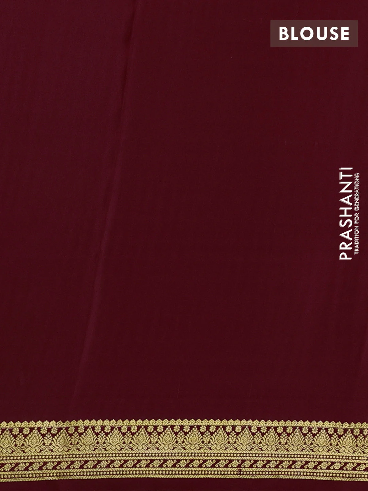 Pure mysore silk saree maroon with allover zari woven buttas and zari woven border - Image 3