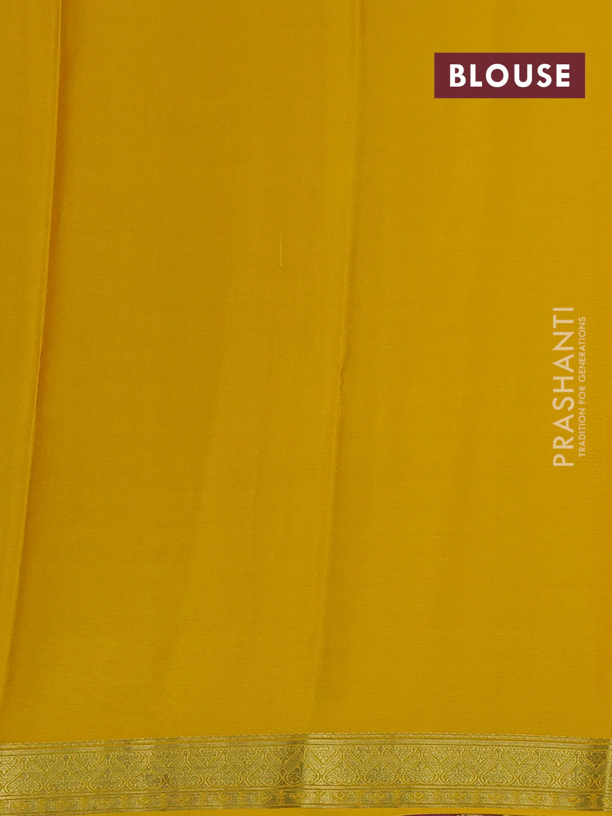 Pure mysore silk saree mauve pink and yellow with plain body and zari woven border - Image 3