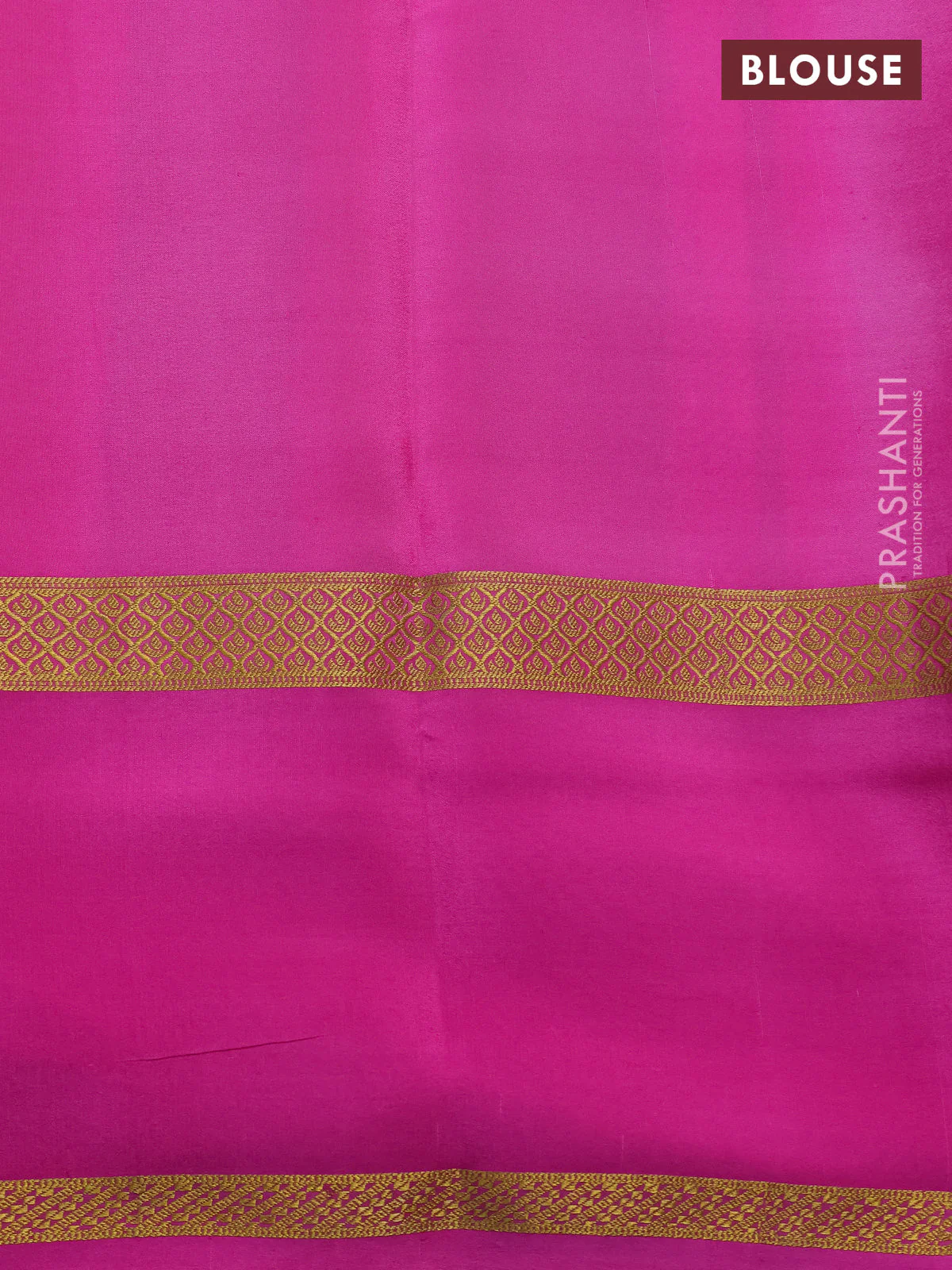 Pure mysore silk saree multi colour and pink with allover checks & geometric prints and rettapet zari woven border - Image 4