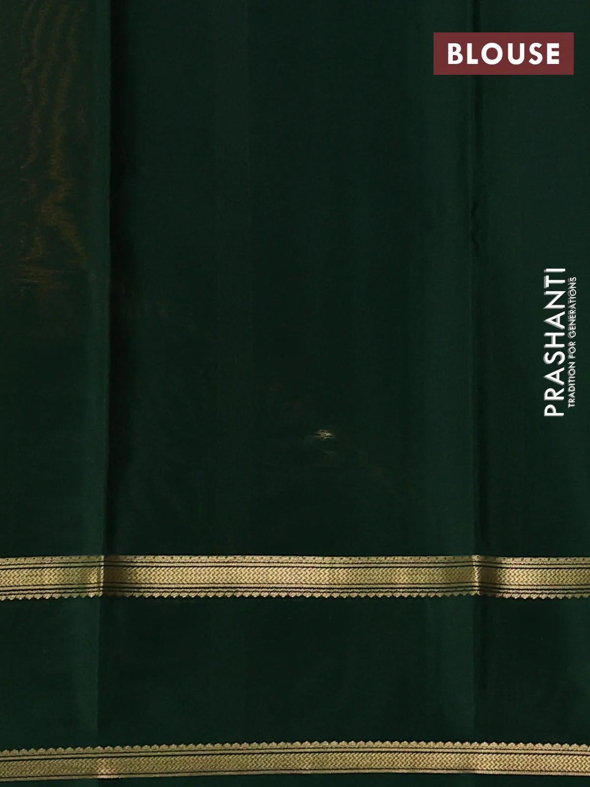 Pure mysore silk saree mustard yellow and green with allover zari woven checked pattern and rettapet zari woven border - Image 3