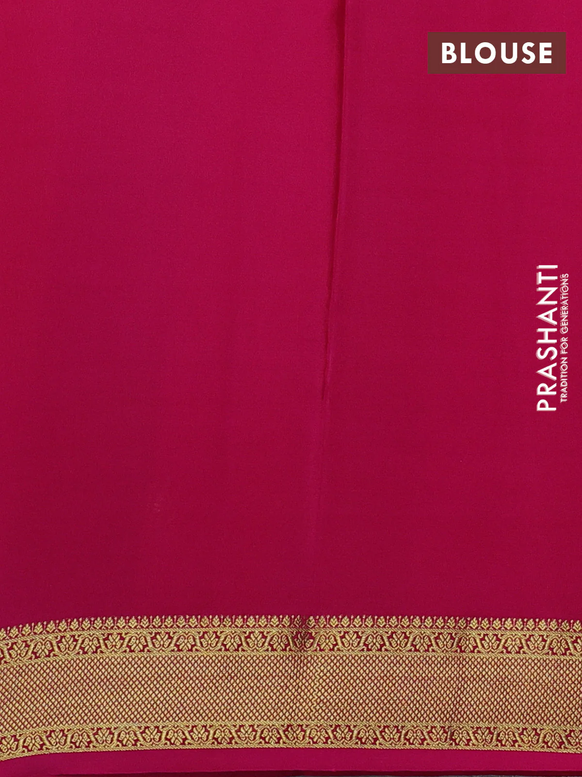 Pure mysore silk saree mustard yellow and pink with allover zari checked pattern and zari woven border - Image 3