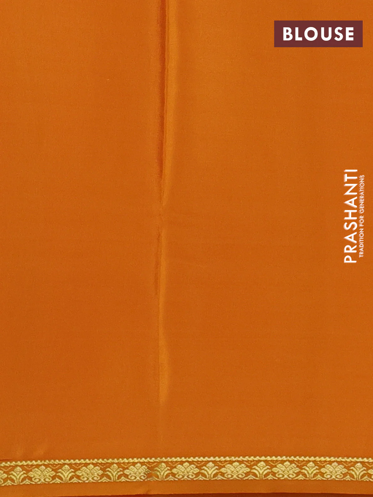 Pure mysore silk saree mustard yellow with plain body and small zari woven border - Image 3
