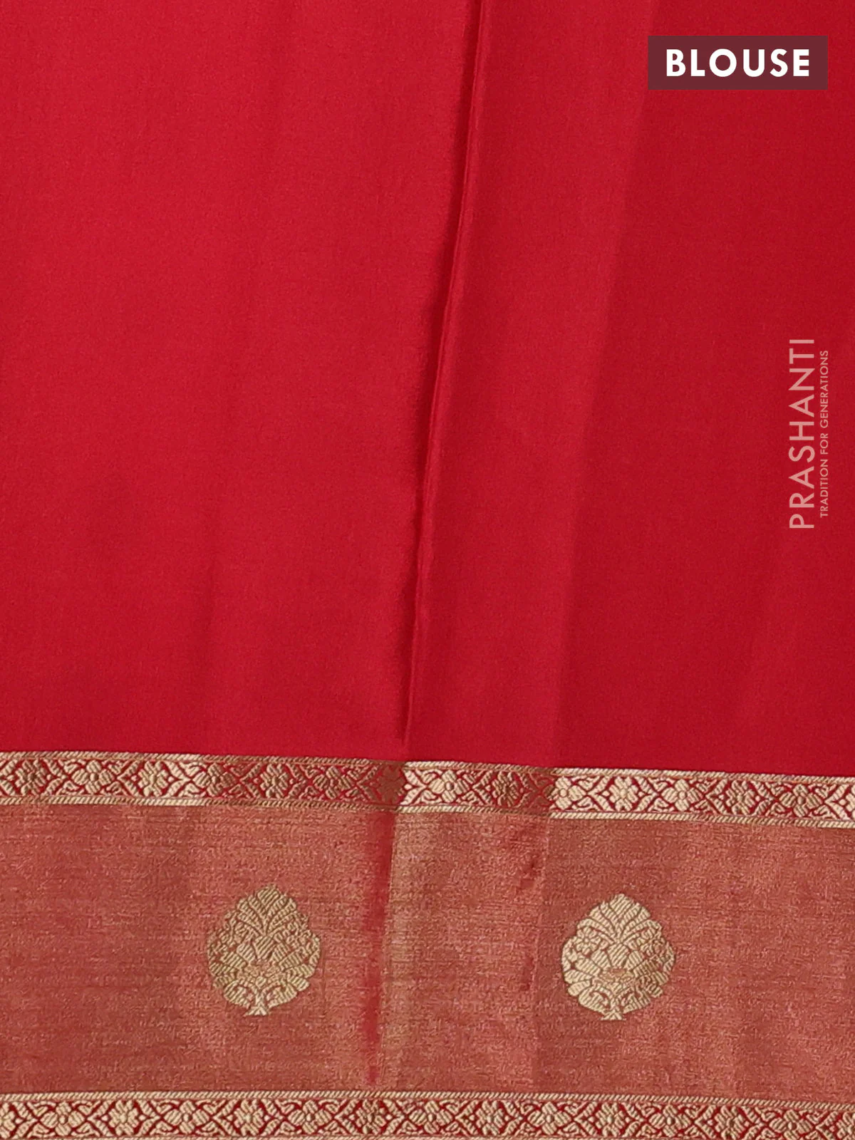 Pure mysore silk saree pale yellow and red with zari woven buttas and zari woven border - Image 3