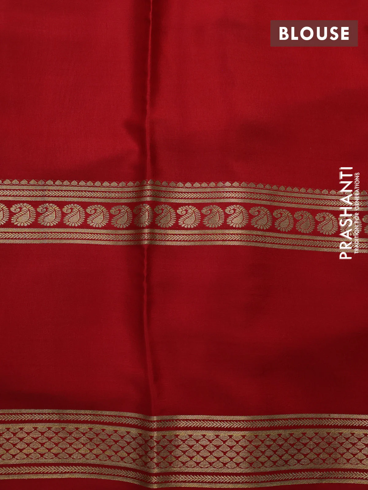 Pure mysore silk saree parrot green and red blue with plain body and rettapet zari woven border - Image 4