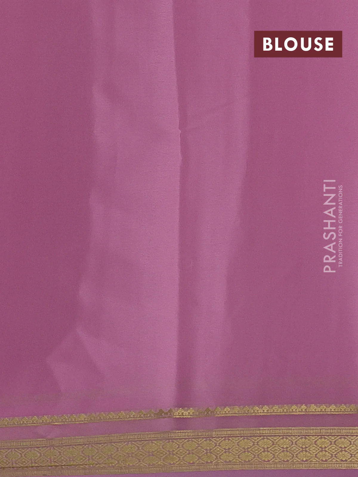 Pure mysore silk saree pastel pink with plain body and zari woven border - Image 3