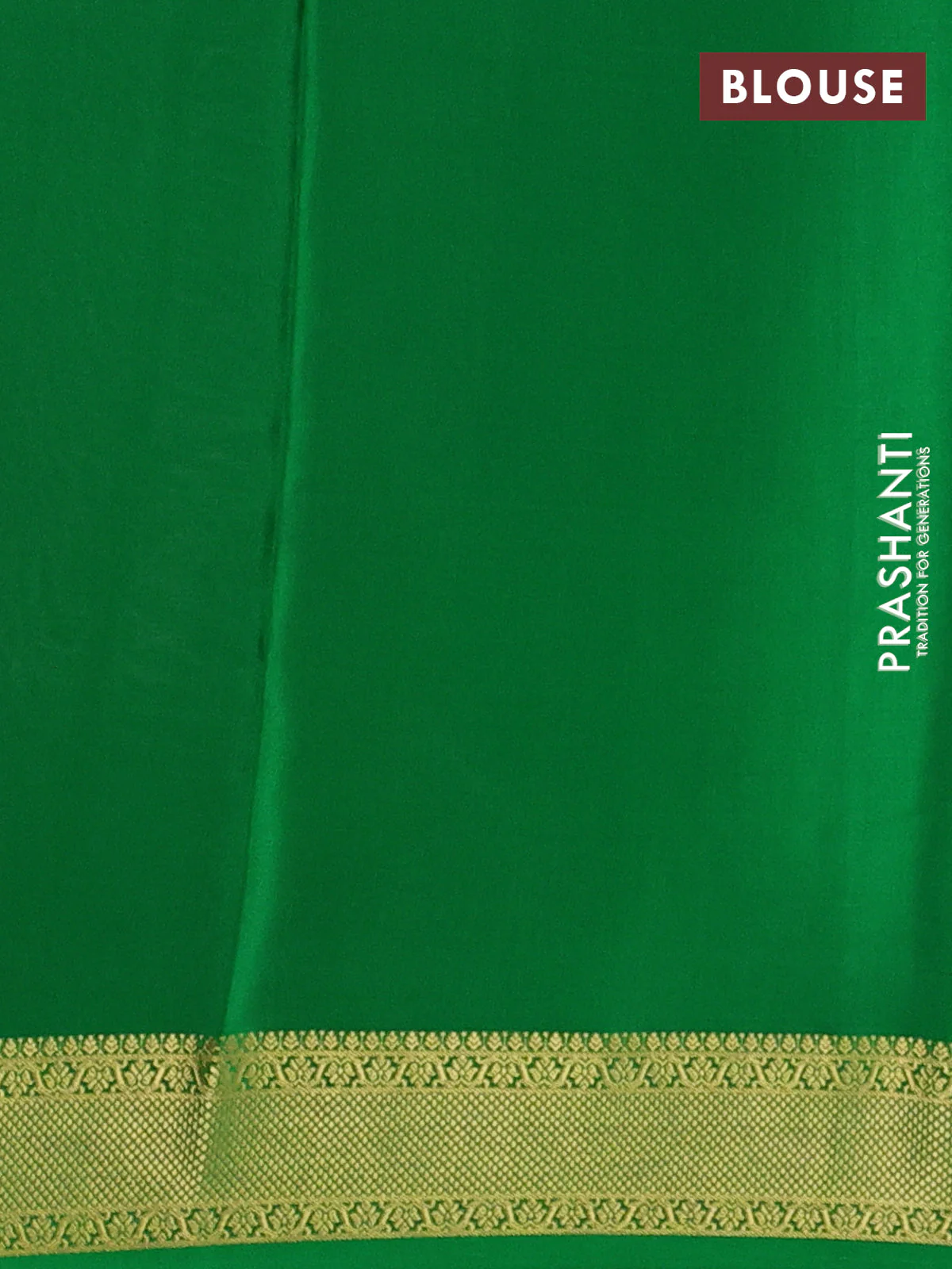 Pure mysore silk saree pastel purple and green with allover zari checked pattern and zari woven border - Image 3