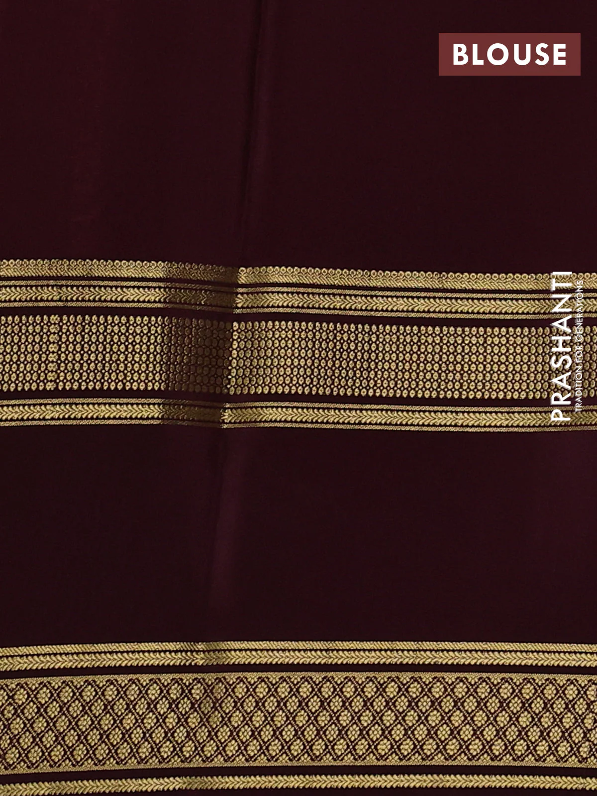 Pure mysore silk saree peach pink and deep maroon with plain body and rettapet zari woven border - Image 3