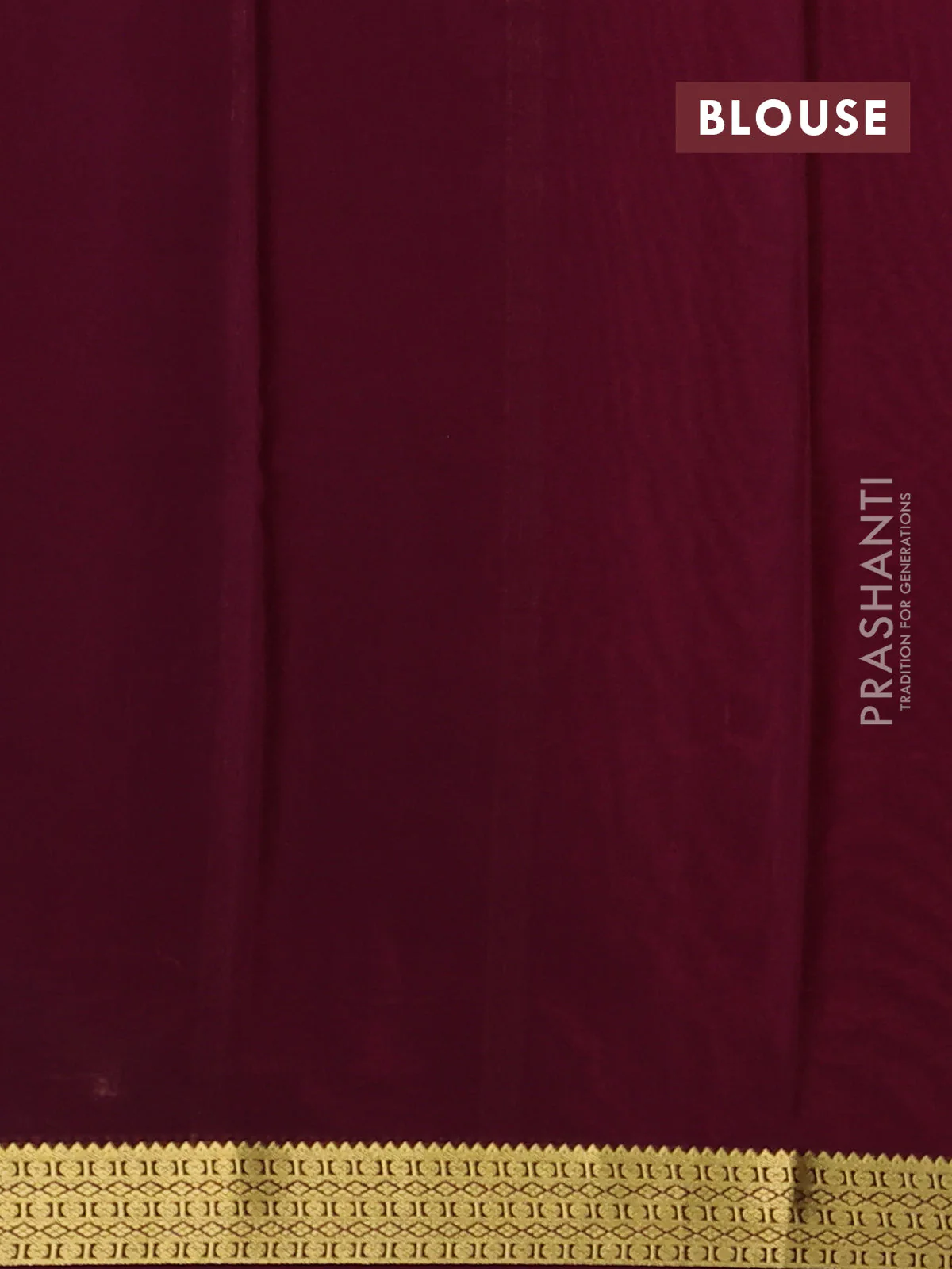 Pure mysore silk saree peach pink and wine shade with plain body and zari woven border - Image 3