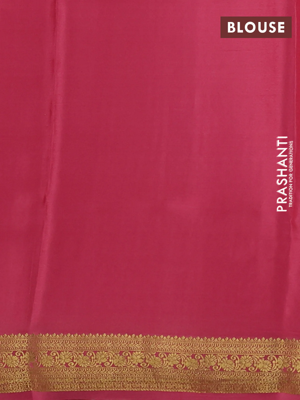 Pure mysore silk saree peach pink with allover zari checked pattern and zari woven border - Image 3