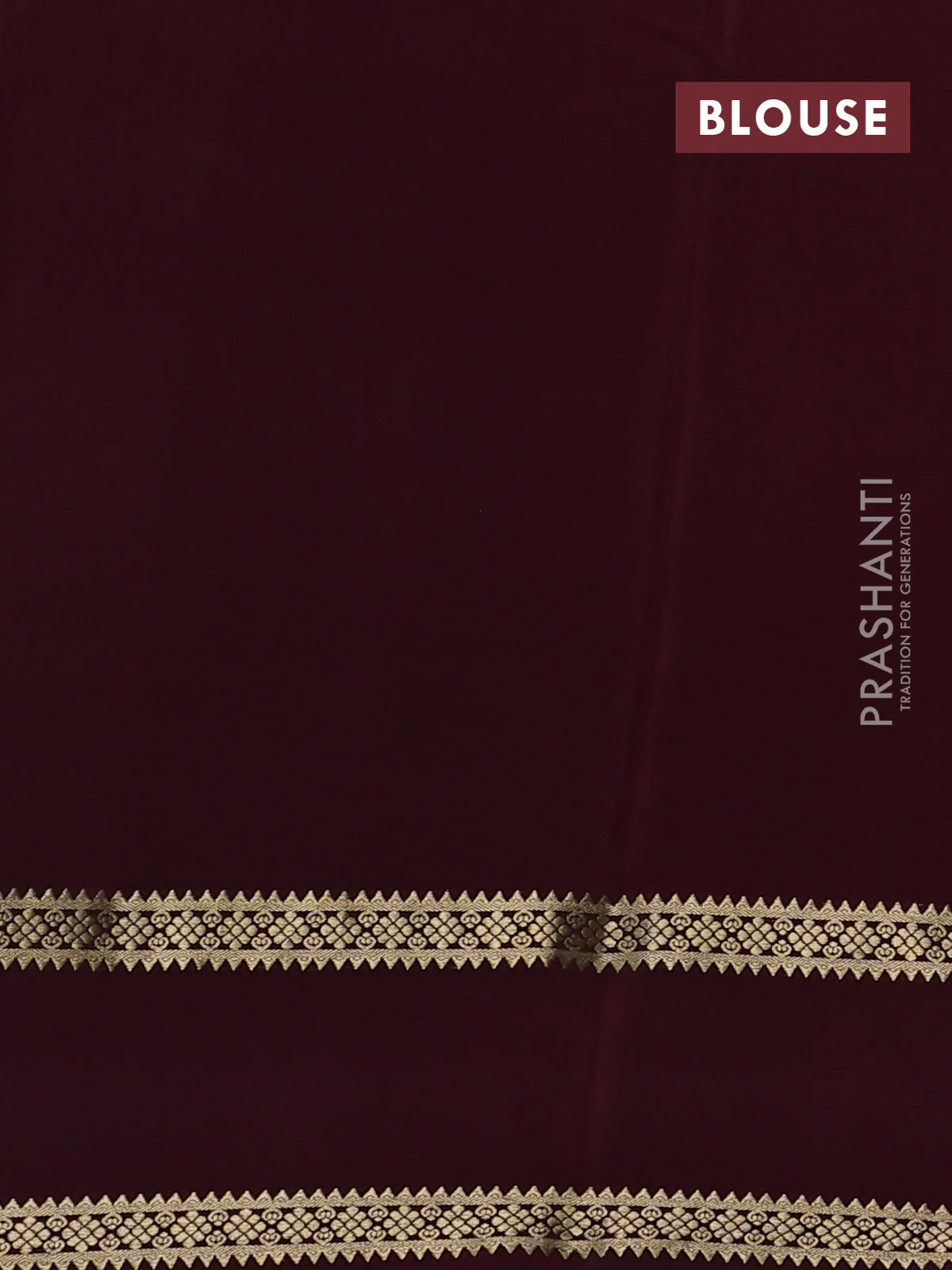 Pure mysore silk saree peach shade and coffee brown with plain body and rettapet zari woven border - Image 3