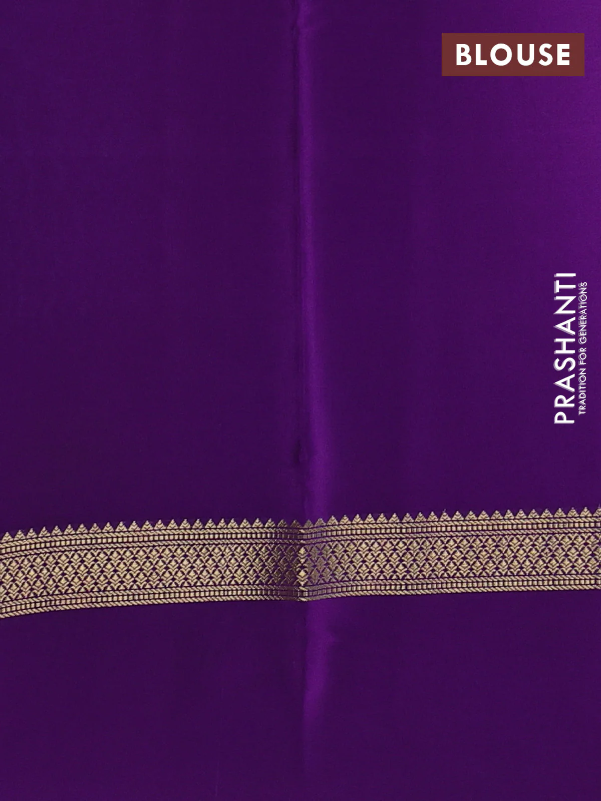 Pure mysore silk saree peacock blue and violet with allover zari woven checked pattern and rettapet zari woven border - Image 3
