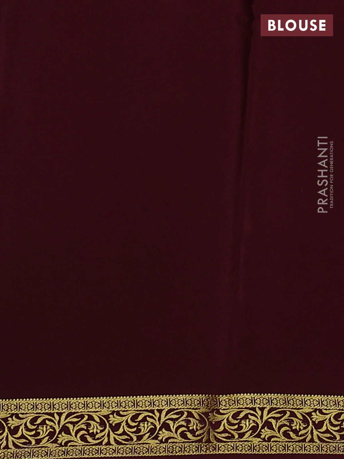 Pure mysore silk saree pink and coffee brown with plain body and zari woven border - Image 3