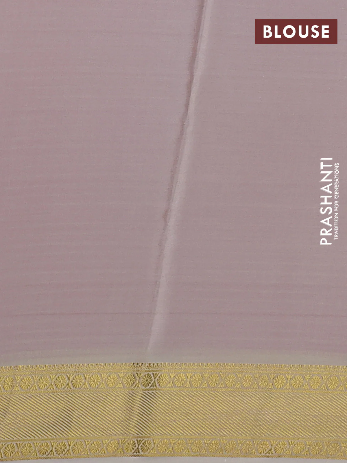 Pure mysore silk saree pink and off white with allover zari checks & buttas and rettapet zari woven border - Image 3