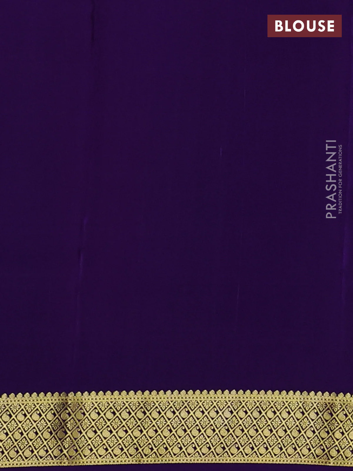 Pure mysore silk saree pink and violet with allover zari checks & buttas and zari woven border - Image 3
