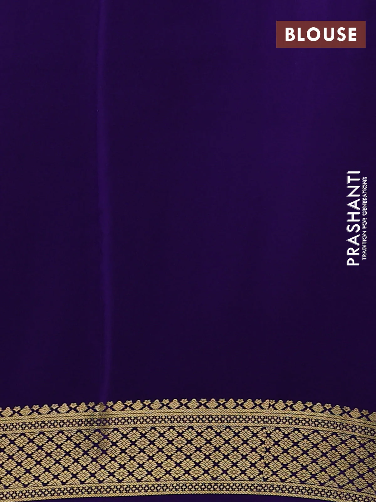 Pure mysore silk saree pink and violet with plain body and zari woven border - Image 3